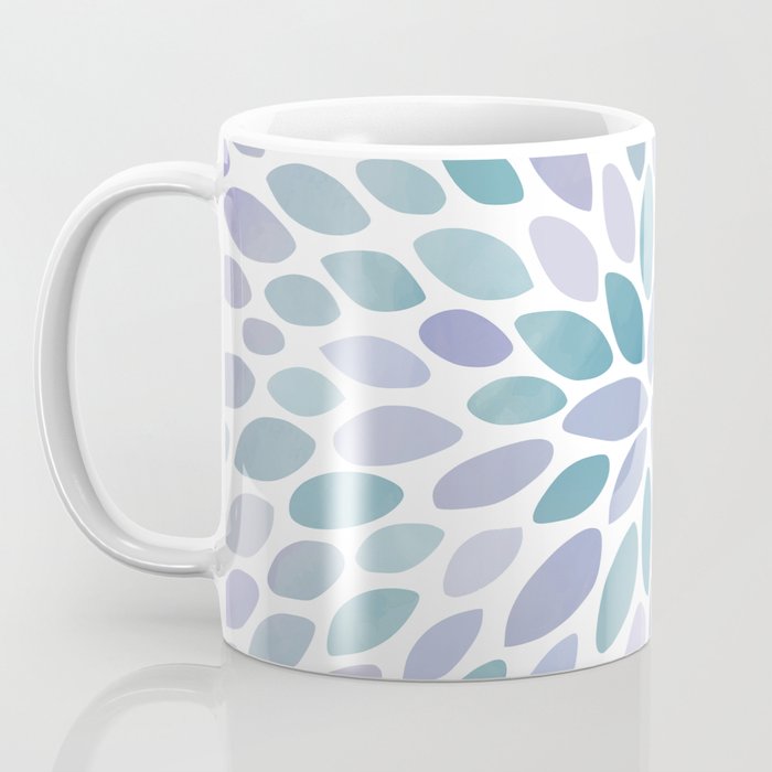 Festive, Flower Bloom, Purple and Teal, Floral Prints Coffee Mug Gallery Image 3
