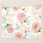 Sweet Pink Blooms (Floral 02) Wall Tapestry Gallery Image 4