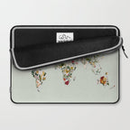 Vintage Botanical World Green Laptop Sleeve Gallery Image 2