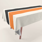 2 Stripes Black Orange Tablecloth Gallery Image 1