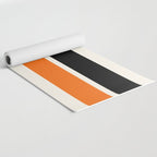 2 Stripes Black Orange Yoga Mat Gallery Image 2