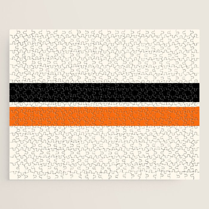2 Stripes Black Orange Jigsaw Puzzle Gallery Image 1