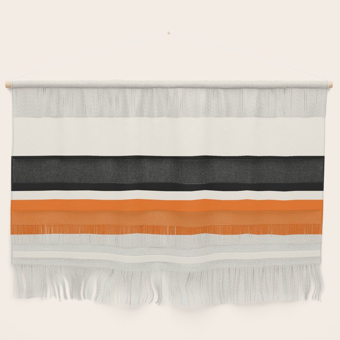 2 Stripes Black Orange Wall Hanging Gallery Image 1