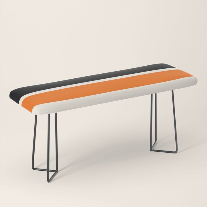 2 Stripes Black Orange Bench Gallery Image 1