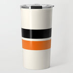 2 Stripes Black Orange Travel Mug Gallery Image 1