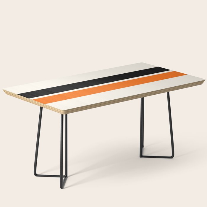 2 Stripes Black Orange Coffee Table Gallery Image 1