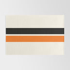 2 Stripes Black Orange Rug Gallery Image 2