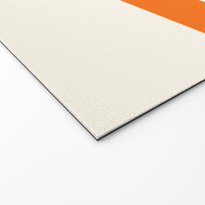 2 Stripes Black Orange Welcome Mat Gallery Image 2