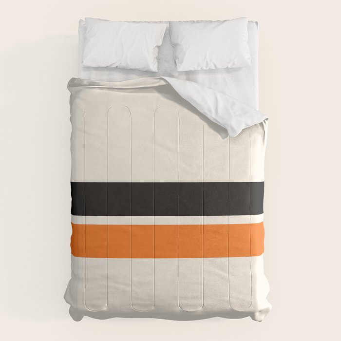 2 Stripes Black Orange Comforter Gallery Image 6