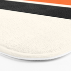 2 Stripes Black Orange Bath Mat Gallery Image 3