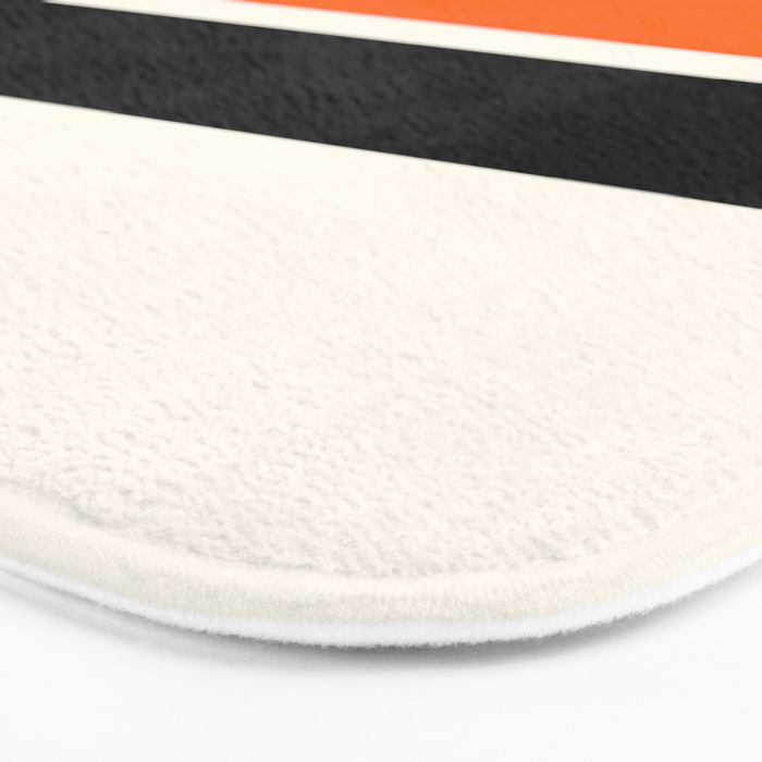 2 Stripes Black Orange Bath Mat Gallery Image 3
