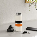 2 Stripes Black Orange Water Bottle Gallery Image 4