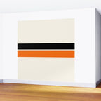 2 Stripes Black Orange Wall Mural Gallery Image 2