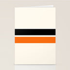 2 Stripes Black Orange Stationery Card Gallery Image 2