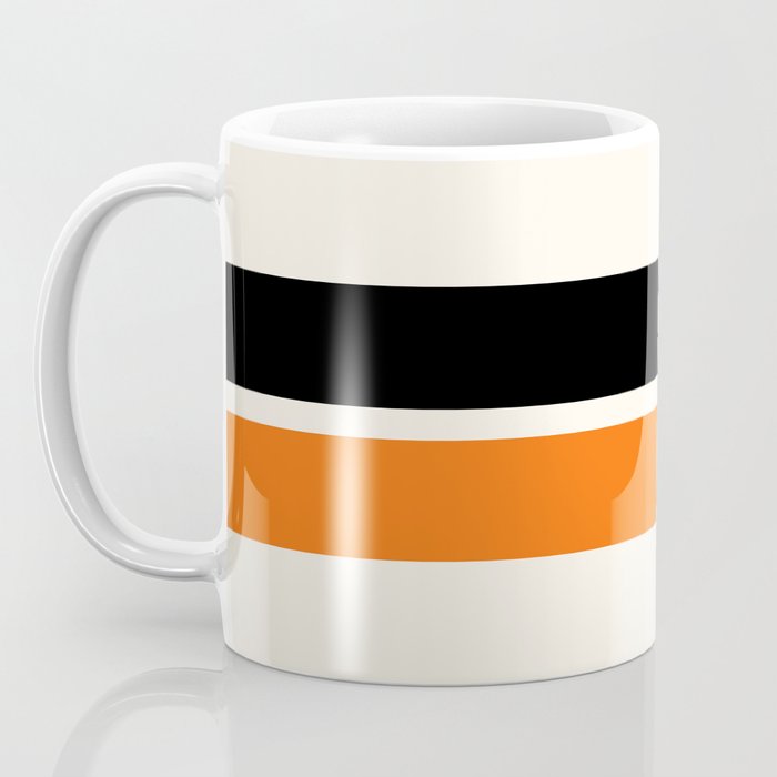 2 Stripes Black Orange Coffee Mug Gallery Image 3