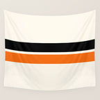 2 Stripes Black Orange Wall Tapestry Gallery Image 4