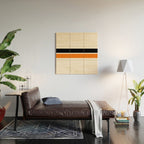 2 Stripes Black Orange Wood Wall Art Gallery Image 2