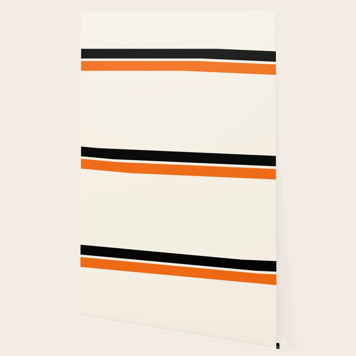 2 Stripes Black Orange Wallpaper Gallery Image 2