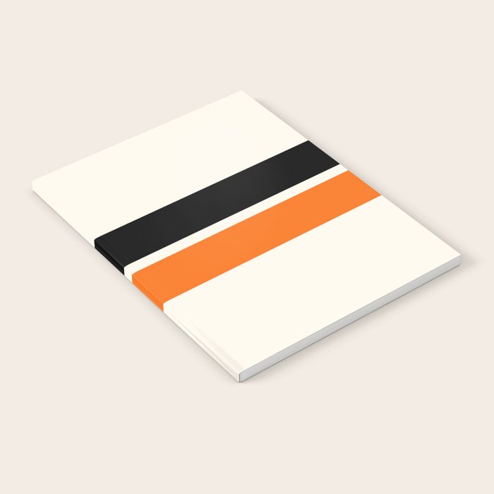 2 Stripes Black Orange Notebook Gallery Image 1