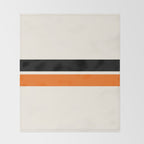2 Stripes Black Orange Throw Blanket Gallery Image 2