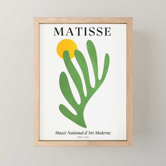 Green Leaf & Sun: Matisse Edition | Mid Century Series Mini Art Print Gallery Image 1