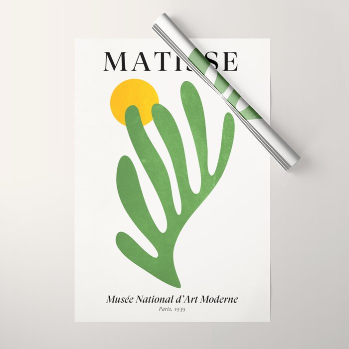 Green Leaf & Sun: Matisse Edition | Mid Century Series Wrapping Paper Gallery Image 1
