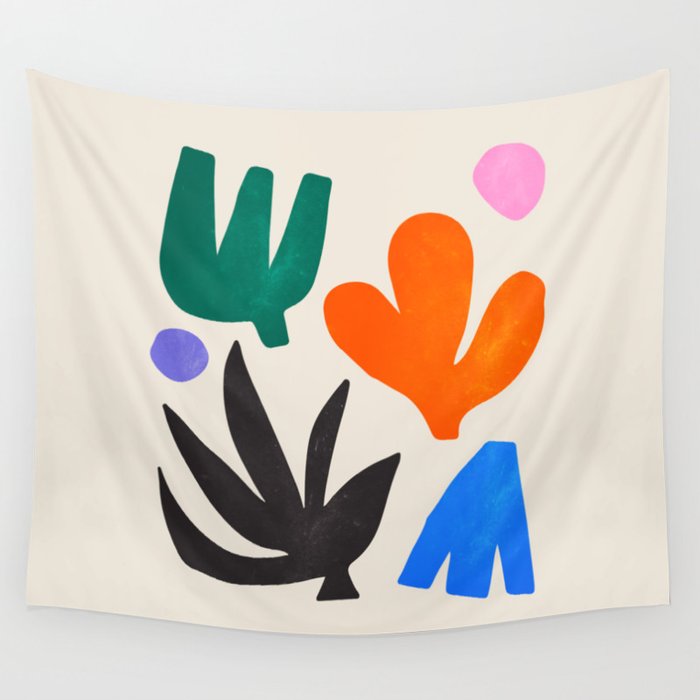 Paper Garden: Matisse Cutouts 01 Wall Tapestry Gallery Image 4