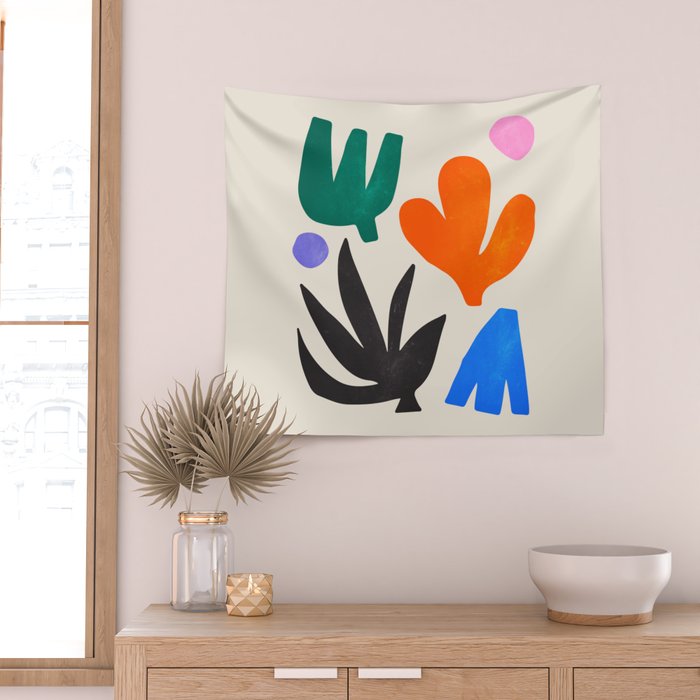 Paper Garden: Matisse Cutouts 01 Wall Tapestry Gallery Image 2