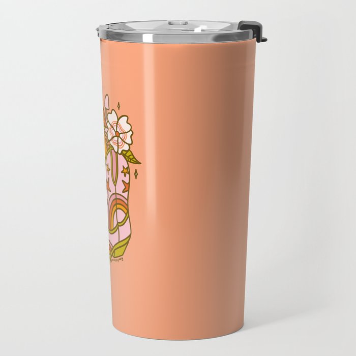 Flower Cowboy Boot Travel Mug Gallery Image 2
