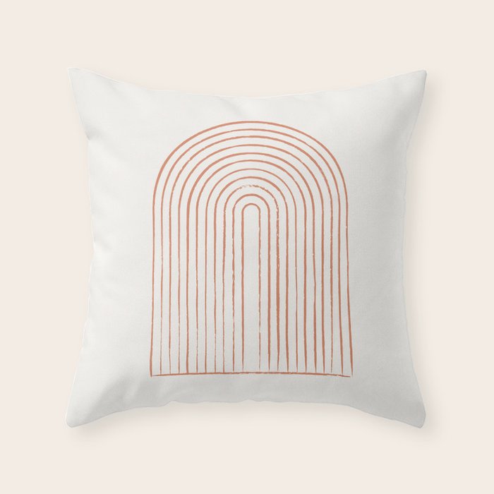 Arch Dusty Orange Throw Pillow Gallery Image 6