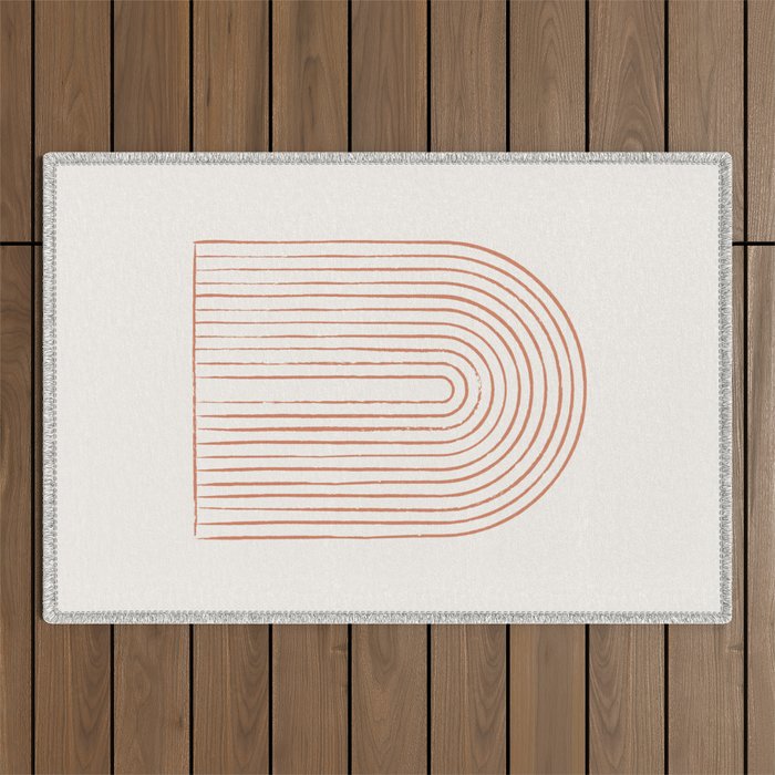 Arch Dusty Orange Outdoor Rug Gallery Image 1