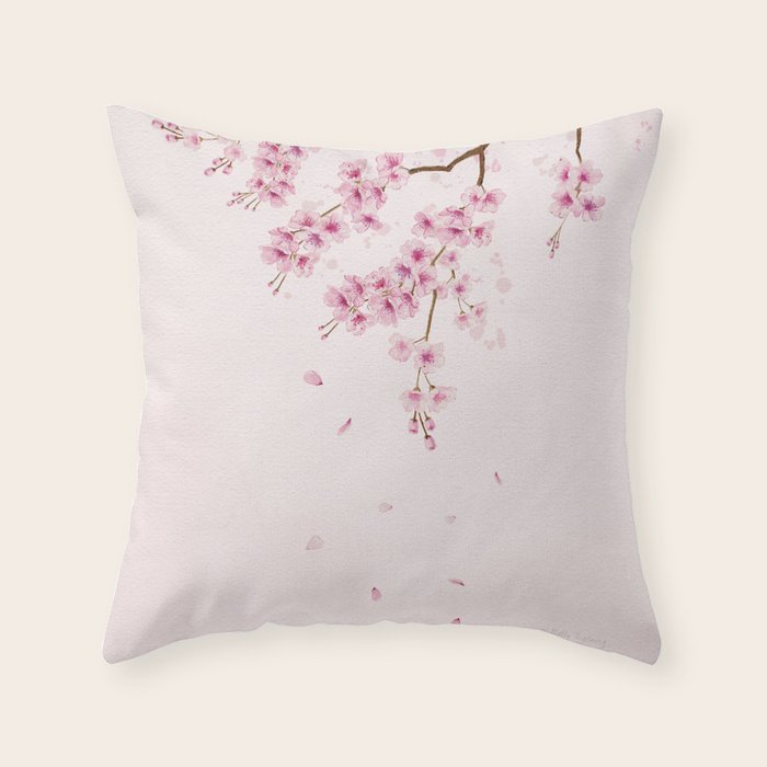 Cherry Blossom 2  Throw Pillow Gallery Image 6