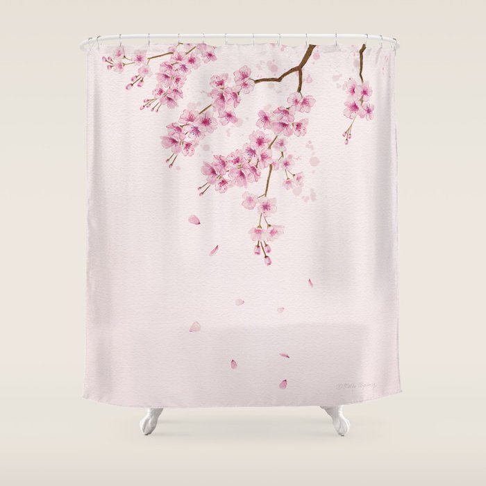 Cherry Blossom 2  Shower Curtain Gallery Image 1