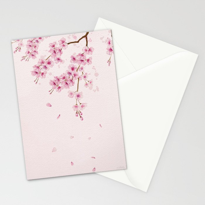 Cherry Blossom 2  Stationery Card Gallery Image 2
