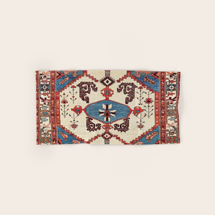 Bakhshaish Azerbaijan Northwest Persian Rug Print Bath Towel Gallery Image 1