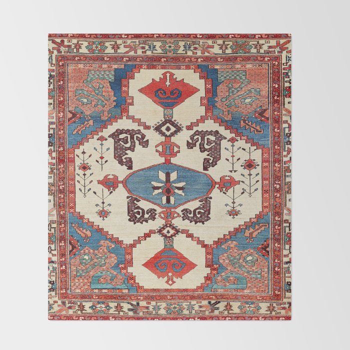 Bakhshaish Azerbaijan Northwest Persian Rug Print Throw Blanket Gallery Image 2