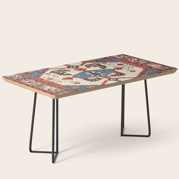 Bakhshaish Azerbaijan Northwest Persian Rug Print Coffee Table Gallery Image 1