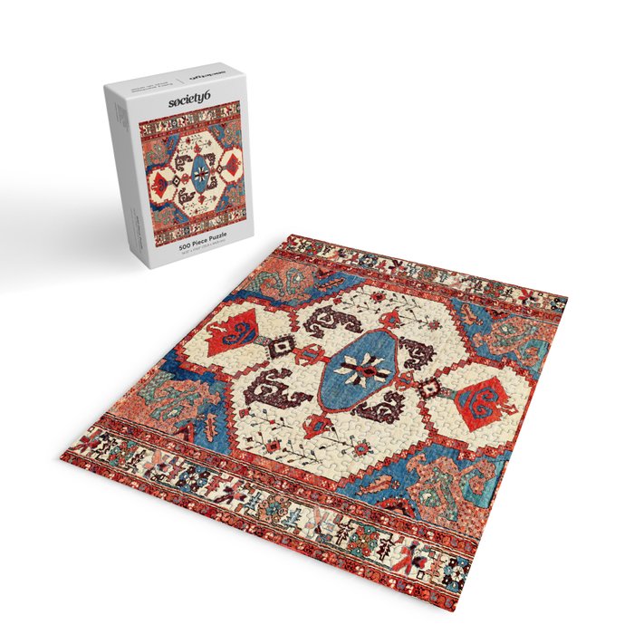 Bakhshaish Azerbaijan Northwest Persian Rug Print Jigsaw Puzzle Gallery Image 2