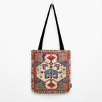 Bakhshaish Azerbaijan Northwest Persian Rug Print Tote Bag Gallery Image 2