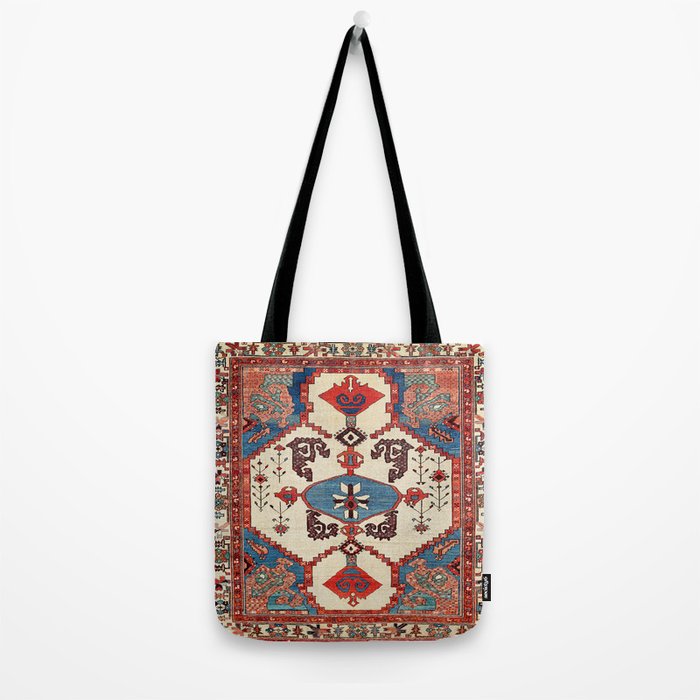 Bakhshaish Azerbaijan Northwest Persian Rug Print Tote Bag Gallery Image 2