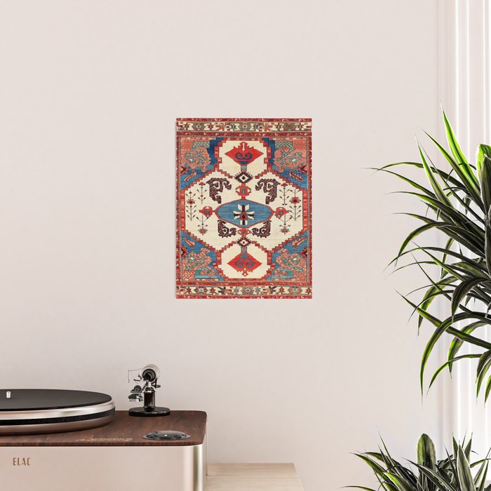 Bakhshaish Azerbaijan Northwest Persian Rug Print Poster Gallery Image 2