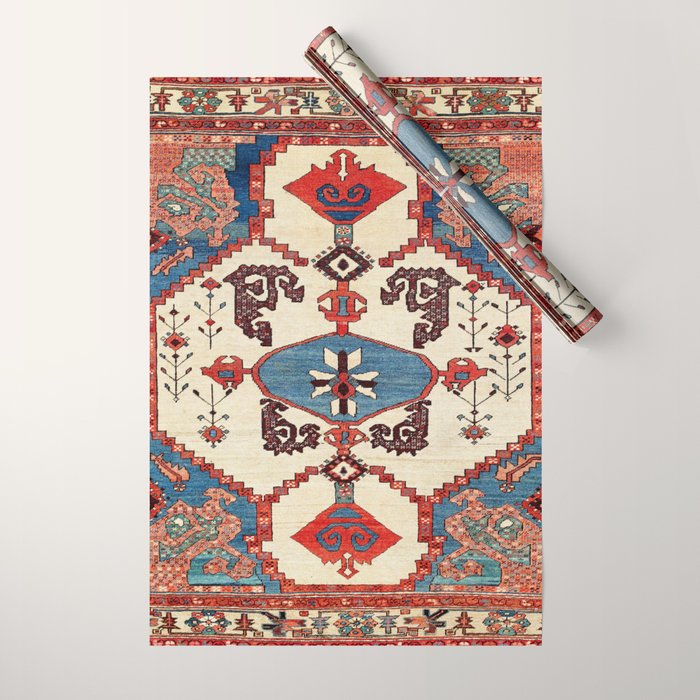Bakhshaish Azerbaijan Northwest Persian Rug Print Wrapping Paper Gallery Image 1