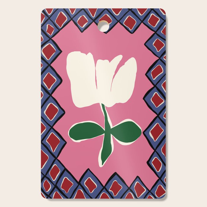 Petal plaid playtime I Cutting Board Gallery Image 1
