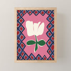 Petal plaid playtime I Mini Art Print Gallery Image 1