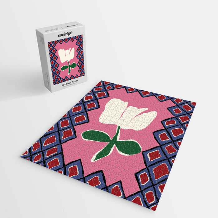 Petal plaid playtime I Jigsaw Puzzle Gallery Image 2
