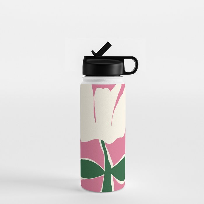 Petal plaid playtime I Water Bottle Gallery Image 1