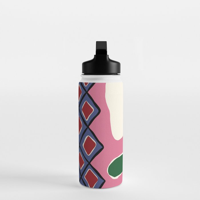 Petal plaid playtime I Water Bottle Gallery Image 3