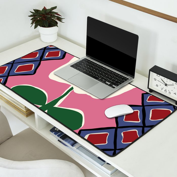 Petal plaid playtime I Desk Mat Gallery Image 2