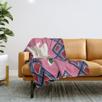 Petal plaid playtime I Throw Blanket Gallery Image 1