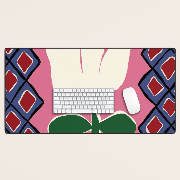 Petal plaid playtime I Desk Mat Gallery Image 1
